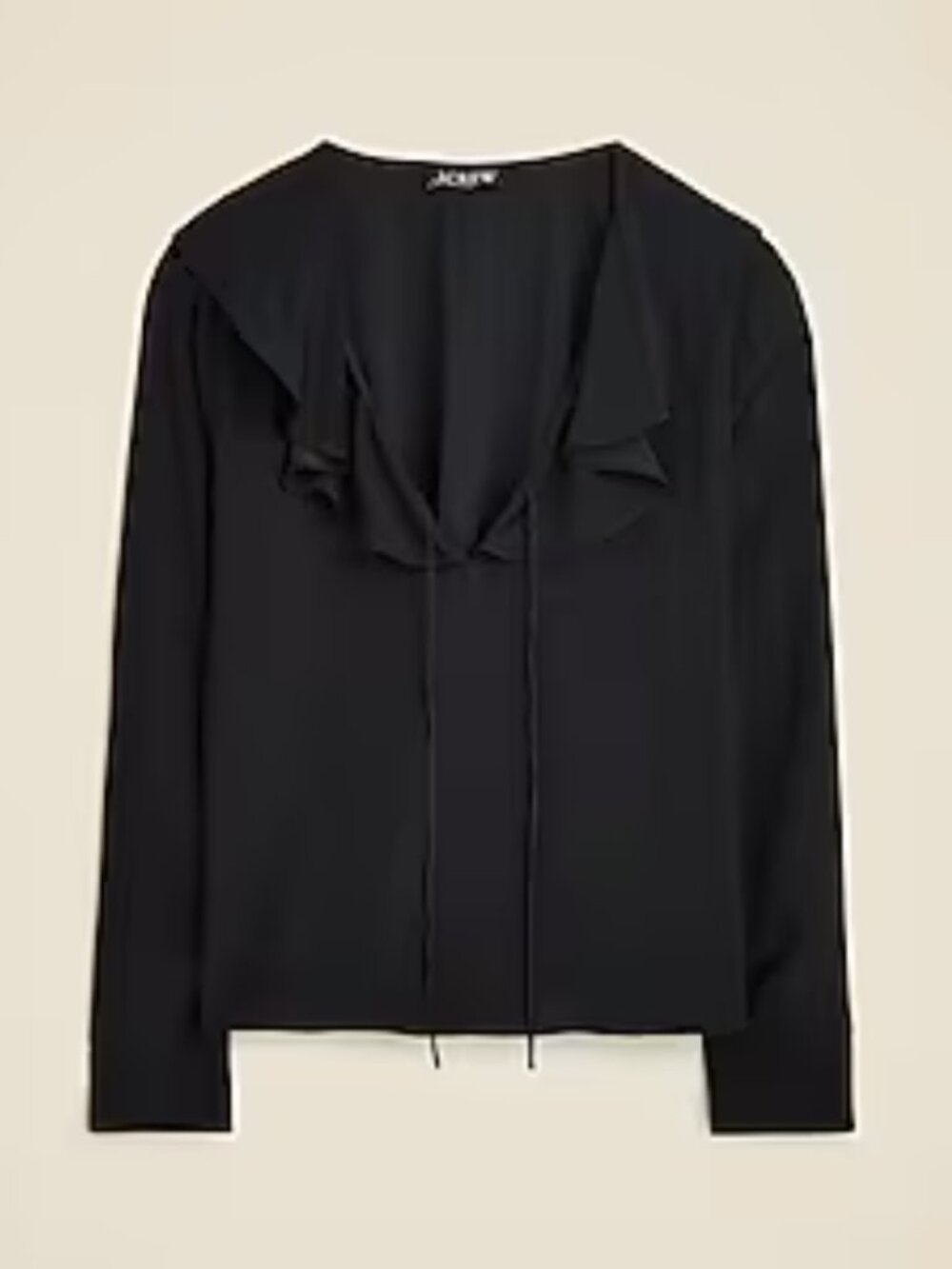 J. Crew Goldie top in satin (black)